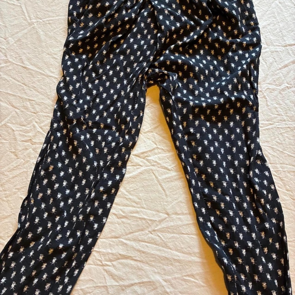 Free People Black and White Pants